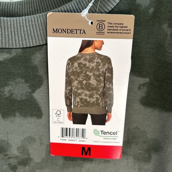 Mondetta Ladies' Lightweight Crewneck sweatshirt Active Top NEW - Picture 5 of 6